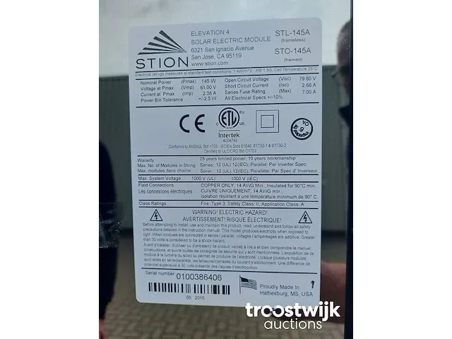 12 full black stion stl-145a zonnepanelen en 1 saj sununo-tl2k omvormer (1-fase) - afbeelding 5 van  7