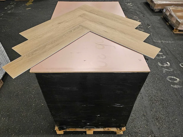 12 m2 pvc spc click visgraat - 750 x 150 x 6 mm - afbeelding 3 van  3