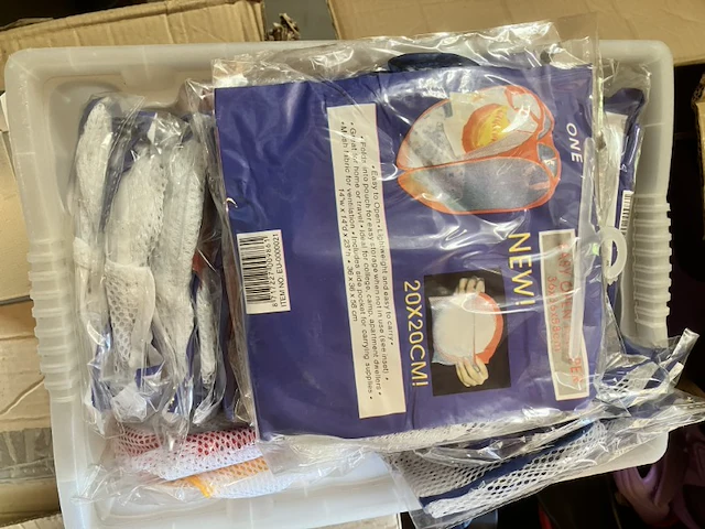 12 opvouwbare wasmanden. kleur assorti, plus 1 bak en 1 lepel - afbeelding 7 van  7