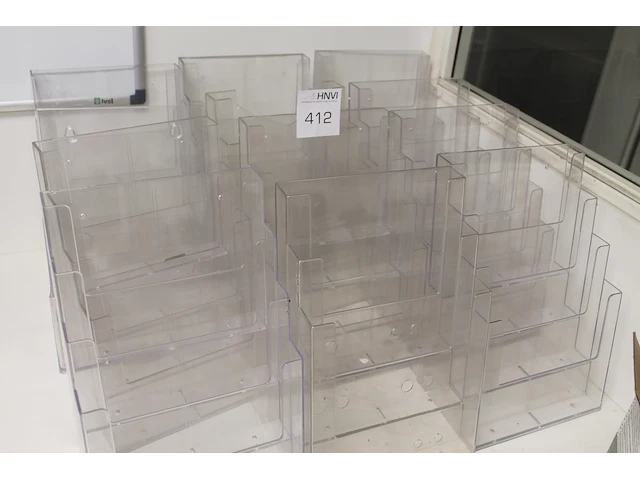 12 plexiglas folderhouders a4. - afbeelding 1 van  1