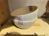 12 saladeschaal bamboe, taupe, kapimex