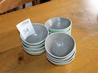 12 schaaltjes met doorsnede circa 12 cm. - afbeelding 2 van  2