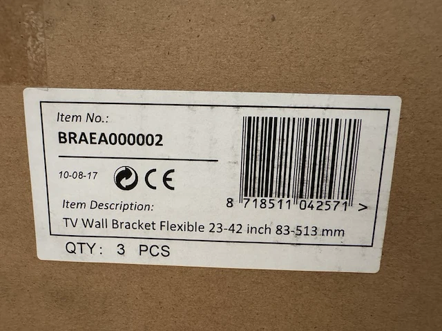 12 tv wandbeugel 23-42" flexibel sam creative, braea000002 - afbeelding 3 van  3