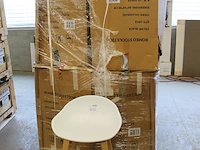 12 witte barkrukken romeostools met hoogte 73 cm. - afbeelding 2 van  5