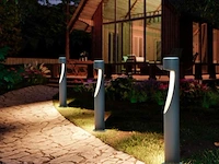 12 x led tuinlamp 12w– 60 cm – 3500k warm wit – 1000 lm – ip54 waterdicht – zwart (sla-35) - afbeelding 1 van  5