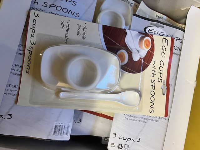 12 x set eierdopa 3 met 3 lepeltjes - afbeelding 1 van  7