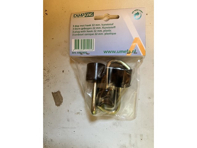 12 x zakje dop met haak 3 stuks in een zakje campking - afbeelding 4 van  5