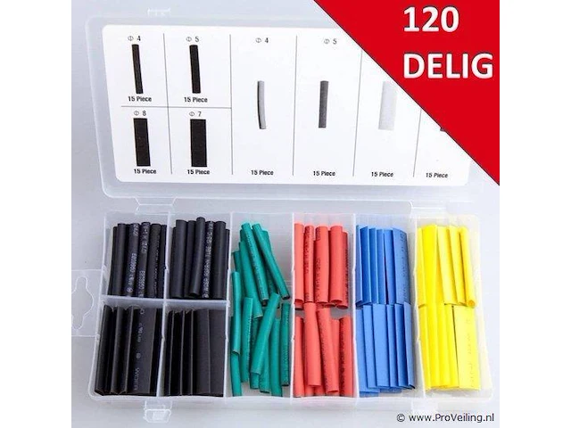 120-delige gekleurde krimpkousen/isolatie - afbeelding 2 van  2