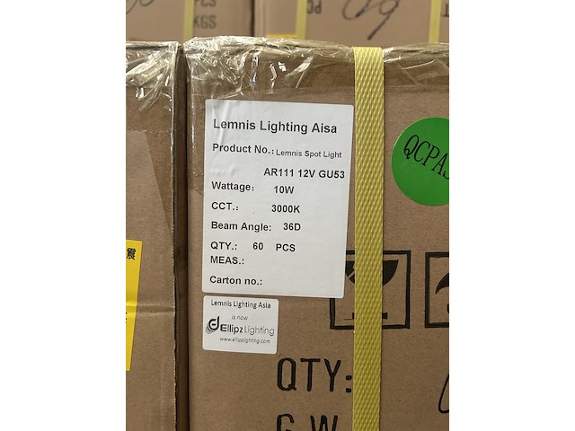 120x spot light ar111 10w 3000k cri >90 lemnis lighting - afbeelding 2 van  3