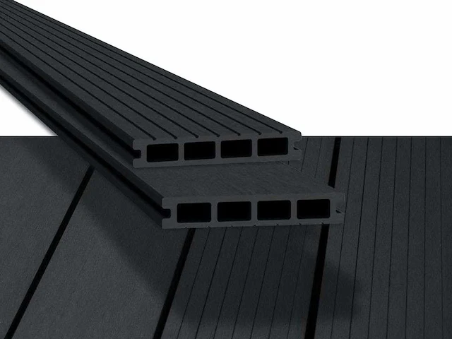 12,1 m² composiet vlonderplank antraciet 420x14.5x2.3 cm - afbeelding 1 van  6