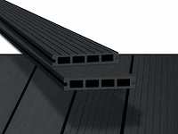12,1 m² composiet vlonderplank antraciet 420x14.5x2.3 cm - afbeelding 1 van  6