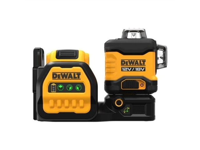 12v / 18v li-ion accu kruislijnlaser set (1x 2.0ah accu) in koffer - groen - afbeelding 2 van  3