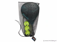 12x adrenix padelset - turquise/rood/blauw - afbeelding 1 van  3