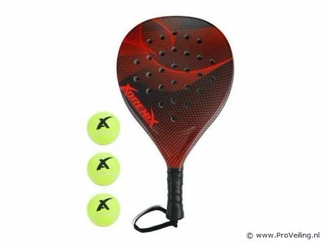 12x adrenix padelset - turquise/rood/blauw - afbeelding 2 van  3