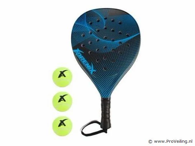 12x adrenix padelset - turquise/rood/blauw - afbeelding 3 van  3