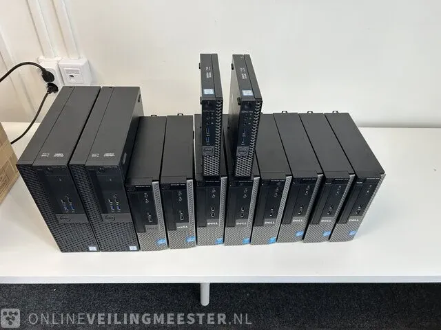 12x computer dell , optiplex pc's, zwart - afbeelding 1 van  8
