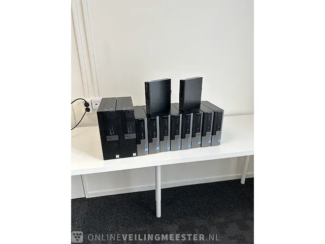 12x computer dell , optiplex pc's, zwart - afbeelding 2 van  8