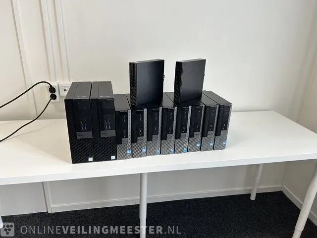 12x computer dell , optiplex pc's, zwart - afbeelding 3 van  8