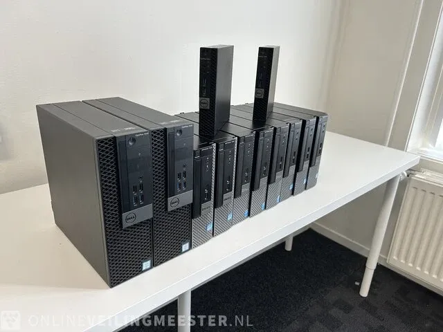12x computer dell , optiplex pc's, zwart - afbeelding 4 van  8