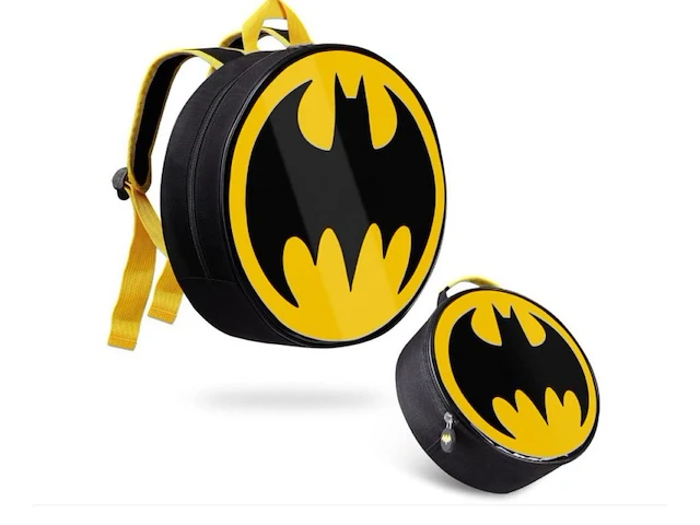 12x dc comics batman backpack - school bag and lunch bag - afbeelding 1 van  9