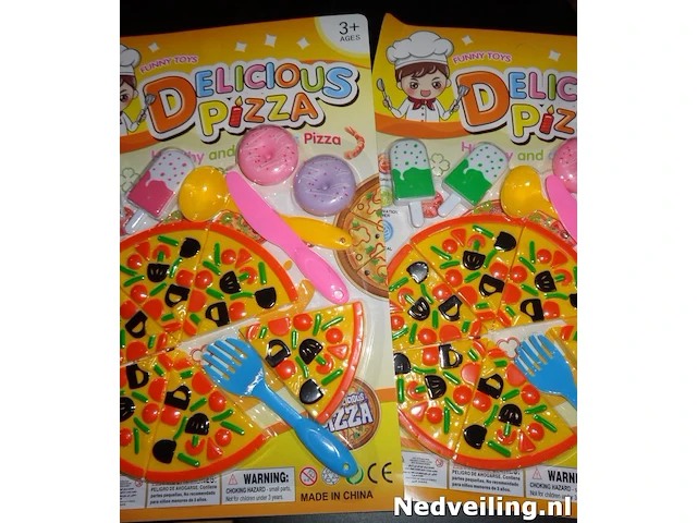 12x delicious pizza set op kaart - afbeelding 1 van  3