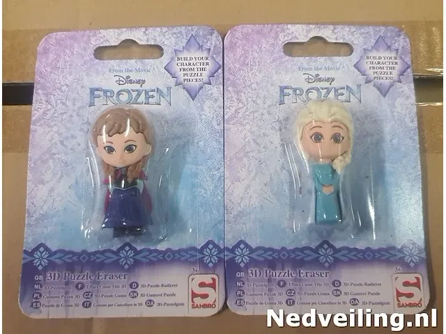 12x frozen 3d puzzelgum assorti - afbeelding 1 van  3