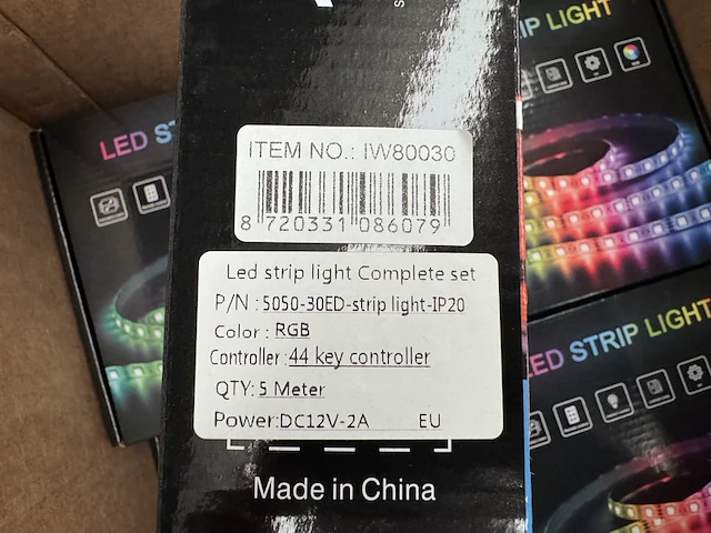 12x led rgb strip 5 meter - afbeelding 4 van  4