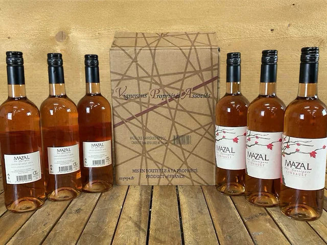 (12x) mazal des garrigues cinsault | fles rose wijn - afbeelding 1 van  14
