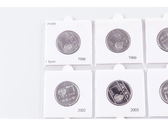 12x munten 1 florin aruba - afbeelding 3 van  10
