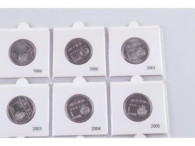 12x munten 1 florin aruba - afbeelding 4 van  10