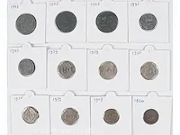 12x munten koningin wilhelmina 1907-1943