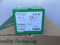(12x) parco® spaanplaatschroeven 4,0 x 30 mm span-fast blauw verzinkt - tx20 (12000 stuks) - afbeelding 2 van  2