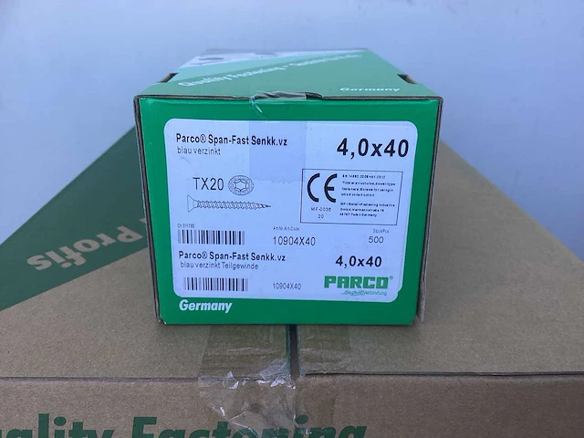 (12x) parco® spaanplaatschroeven 4,0 x 40mm span-fast blauw verzinkt - tx20 (6000 stuks) - afbeelding 2 van  2