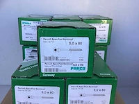 12x parco® spaanplaatschroeven 5,0 x 80mm span-fast blauw verzinkt deeldraad - tx25 (1200 stuks) - afbeelding 2 van  2