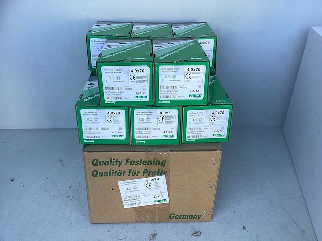 (12x) parco® span-fast | 1090t | 4,0 x 70mm | blau-verzinkt | teilgewinde | tx (2400 stuks) - afbeelding 1 van  2