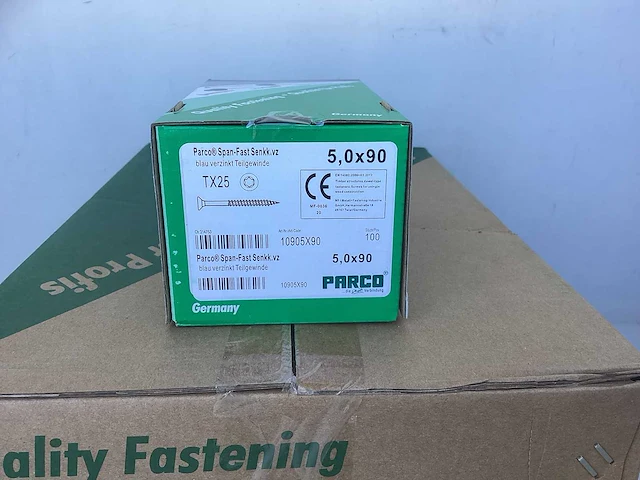 12x parco/kögel tx 25 houtschroeven 1200 stuks 5.0x90mm verzinkt - afbeelding 2 van  3
