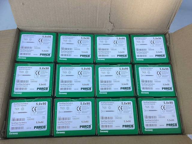 12x parco/kögel tx 25 houtschroeven 1200 stuks 5.0x90mm verzinkt - afbeelding 3 van  3