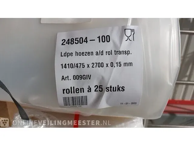 12x rol a 25 stuks ldpe hoezen - afbeelding 6 van  6