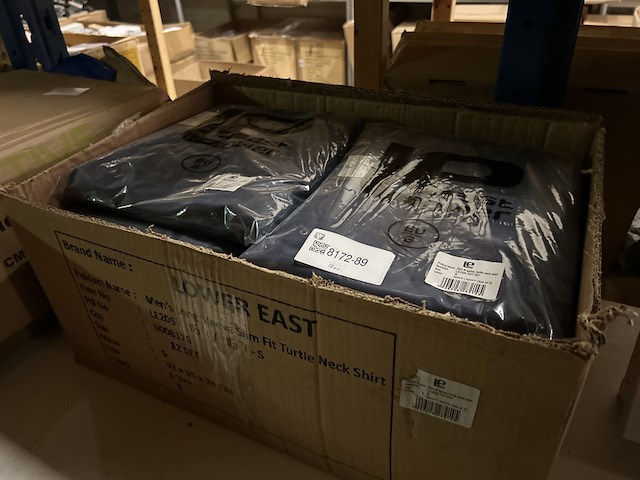 12x set van 2 heren coltrui maat s lower east, donkerblauw - afbeelding 6 van  6