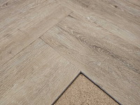 13 m2 pvc spc click visgraat met xps onderlaag - 750 x 150 x 6,5 mm - afbeelding 2 van  3