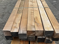13x 400 cm , 1x 300 cm douglas paal |geschaafd , 14 x 14 x 400 cm - afbeelding 1 van  3