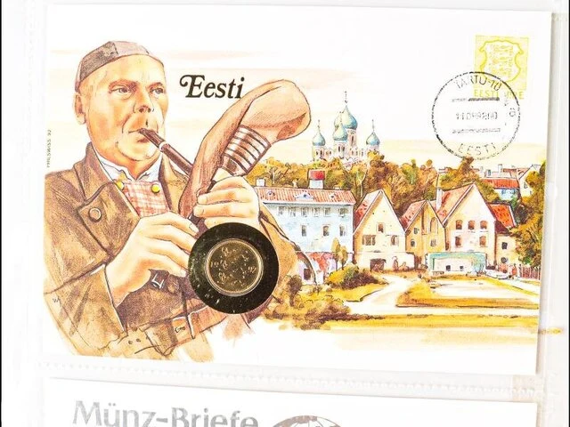 13x münz-briefe diverse landen - afbeelding 11 van  14