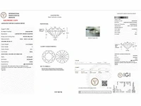 14 karaat geel gouden ring met 3,72 crt. diamant f vs1 igi gecertificeerd - afbeelding 2 van  7