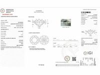 14 karaat geel gouden ring met 4,02 crt. diamant f vs1 igi gecertificeerd - afbeelding 2 van  9