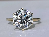 14 karaat geel gouden ring met diamant 3,72 crt - afbeelding 1 van  6
