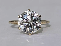 14 karaat geel gouden ring met diamant 3,72 crt - afbeelding 4 van  6
