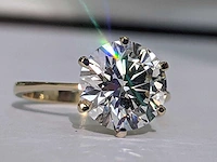 14 karaat geel gouden ring met diamant 3,72 crt - afbeelding 5 van  6