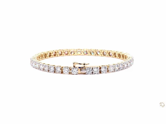 14 karaat geelgouden armband met 10,34 crt. diamant - afbeelding 3 van  8