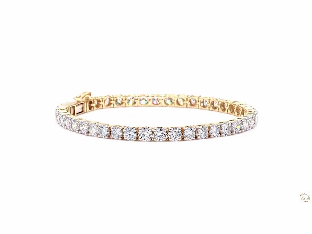 14 karaat geelgouden armband met 10,34 crt. diamant - afbeelding 5 van  8