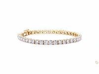 14 karaat geelgouden armband met 10,34 crt. diamant - afbeelding 5 van  8